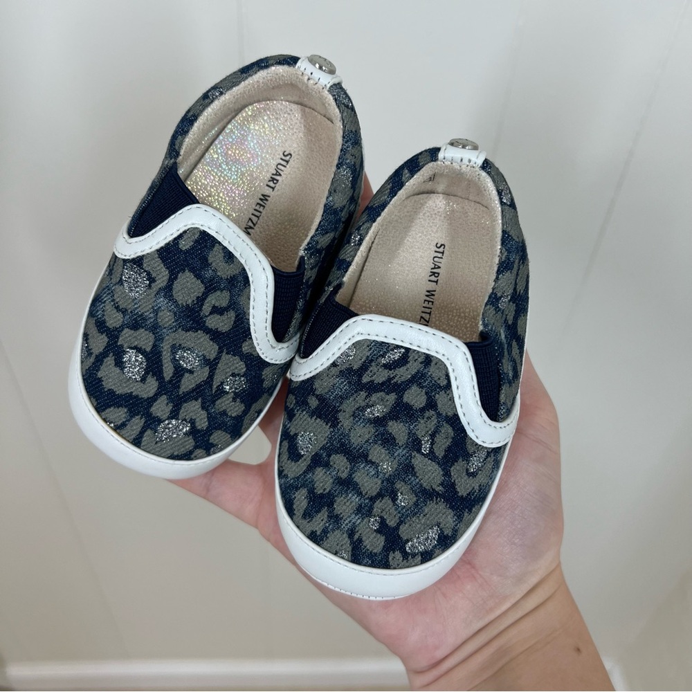 Stuart Weitzman Baby Cool Cheetah Slip On Crib Shoes